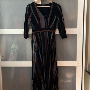 Zara Gently Worn Tie Back Maxi Dress